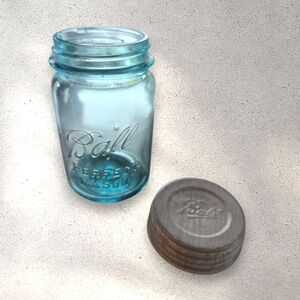 Vintage Blue Ball Mason Jar Pint Size 1923-1933